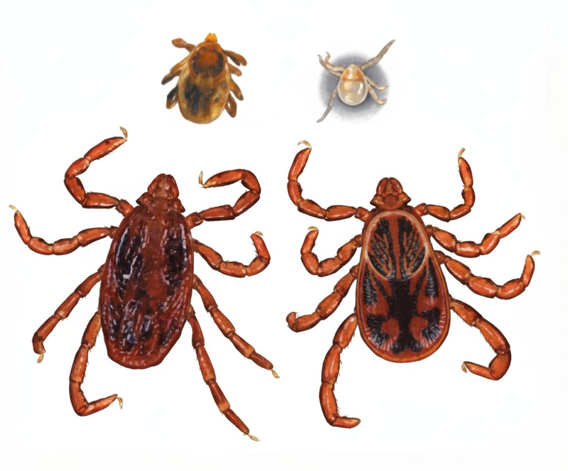 Dog ticks diagram